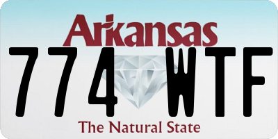 AR license plate 774WTF