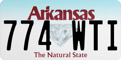 AR license plate 774WTI