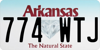 AR license plate 774WTJ