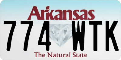 AR license plate 774WTK
