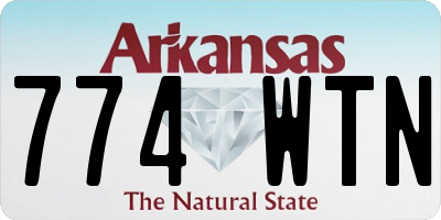 AR license plate 774WTN