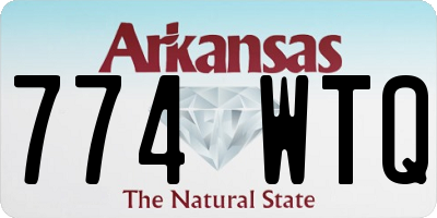 AR license plate 774WTQ