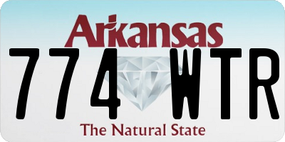 AR license plate 774WTR
