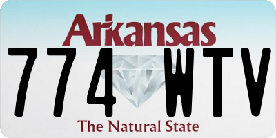 AR license plate 774WTV