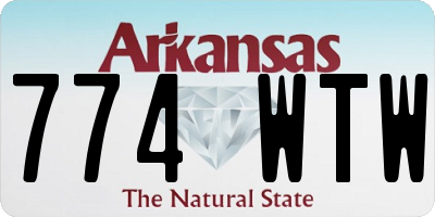 AR license plate 774WTW