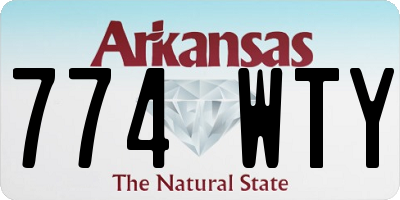 AR license plate 774WTY