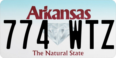 AR license plate 774WTZ