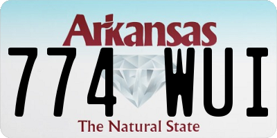 AR license plate 774WUI