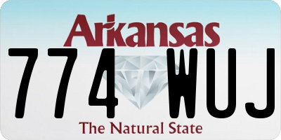 AR license plate 774WUJ