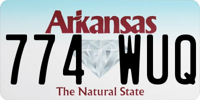 AR license plate 774WUQ