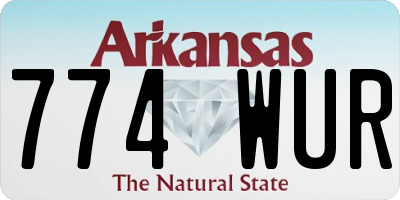 AR license plate 774WUR
