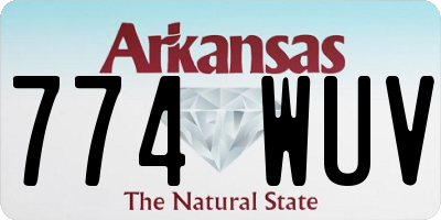 AR license plate 774WUV