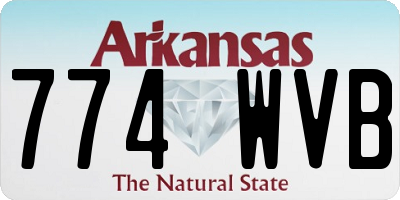 AR license plate 774WVB