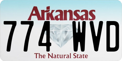 AR license plate 774WVD