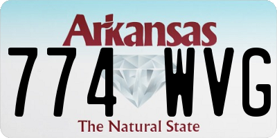 AR license plate 774WVG