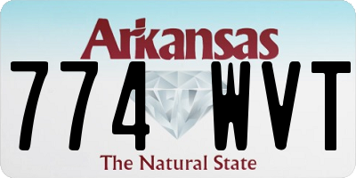 AR license plate 774WVT
