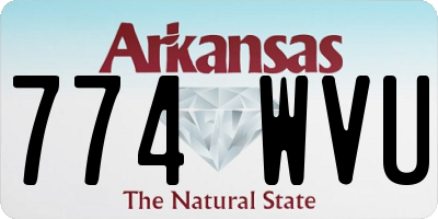 AR license plate 774WVU