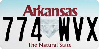 AR license plate 774WVX