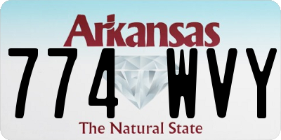 AR license plate 774WVY