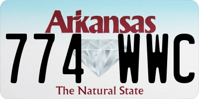 AR license plate 774WWC