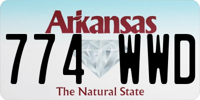 AR license plate 774WWD