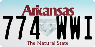 AR license plate 774WWI