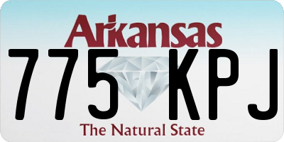 AR license plate 775KPJ