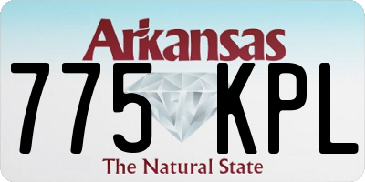 AR license plate 775KPL