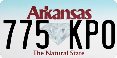 AR license plate 775KPO