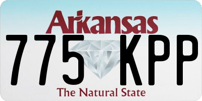 AR license plate 775KPP