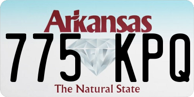 AR license plate 775KPQ