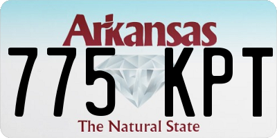 AR license plate 775KPT