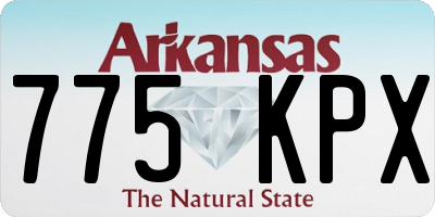 AR license plate 775KPX