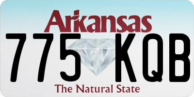 AR license plate 775KQB
