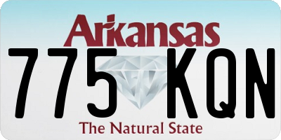 AR license plate 775KQN