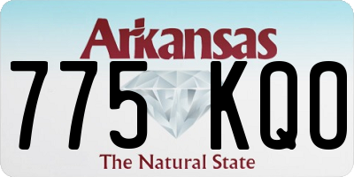 AR license plate 775KQO