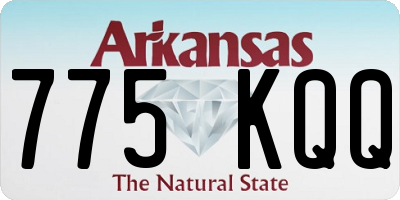 AR license plate 775KQQ