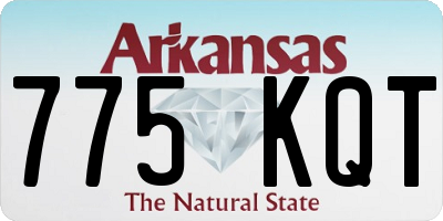 AR license plate 775KQT
