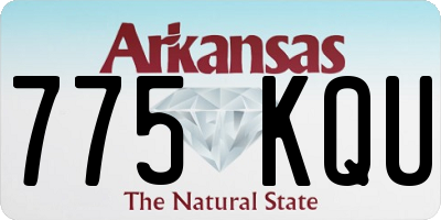 AR license plate 775KQU