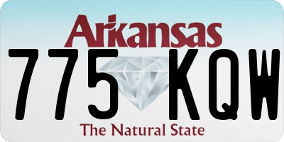 AR license plate 775KQW