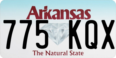 AR license plate 775KQX