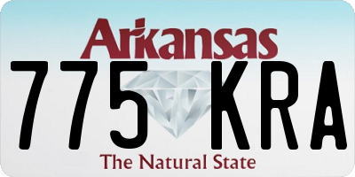 AR license plate 775KRA