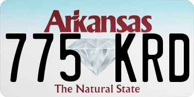 AR license plate 775KRD