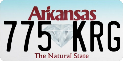 AR license plate 775KRG