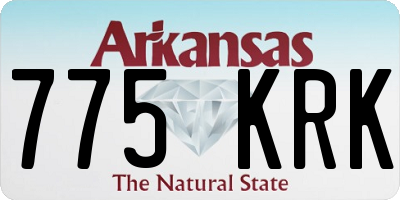 AR license plate 775KRK