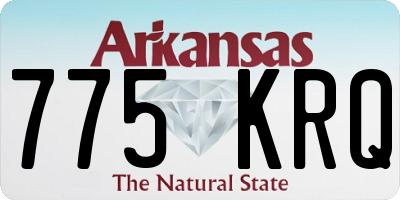 AR license plate 775KRQ
