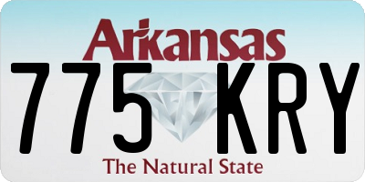 AR license plate 775KRY