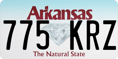 AR license plate 775KRZ
