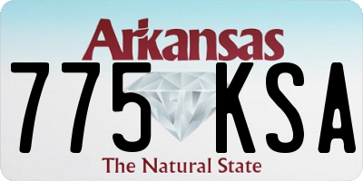 AR license plate 775KSA