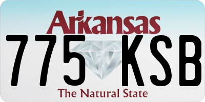 AR license plate 775KSB